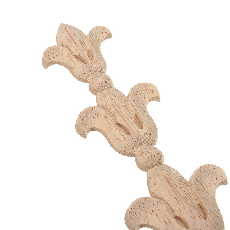 Wood Carved Applique Frame Onlay Furniture Decoration Unpainted 360x70x8mm