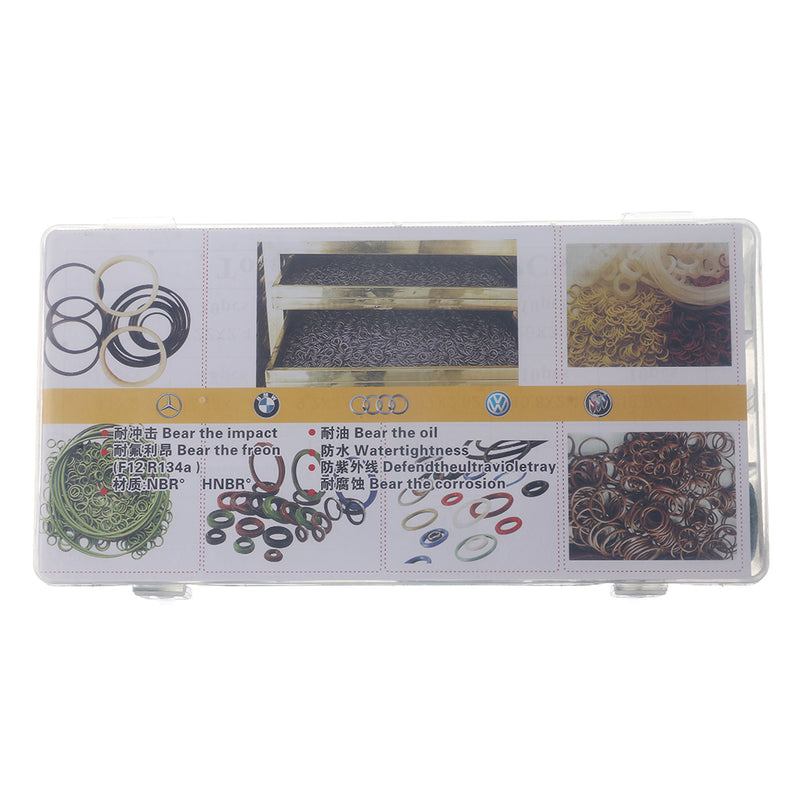 Suleve MXRW5 225Pcs R22/R134a Green Air Conditioning Rubber O-Ring Tap Washer Gasket Set Seal Metric Assortment Plumbing Kit Waterproof