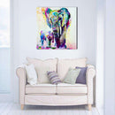 Miico Hand Painted Oil Paintings Animal Elephant Paintings Wall Art For Home Decoration