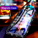 Bakeey 360 Magnetic Adsorption Flip Metal Tempered Glass Protective Case for Xiaomi Redmi Note 5 / Redmi Note 5 PRO