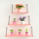 Pink Household Wooden Hanging Holder Wall Mount Rack Creative Home Hooks