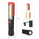 90 Rotation COB+LED USB Rechargeable Emergency Worklight with Magnetic Flashlight LED Work Light