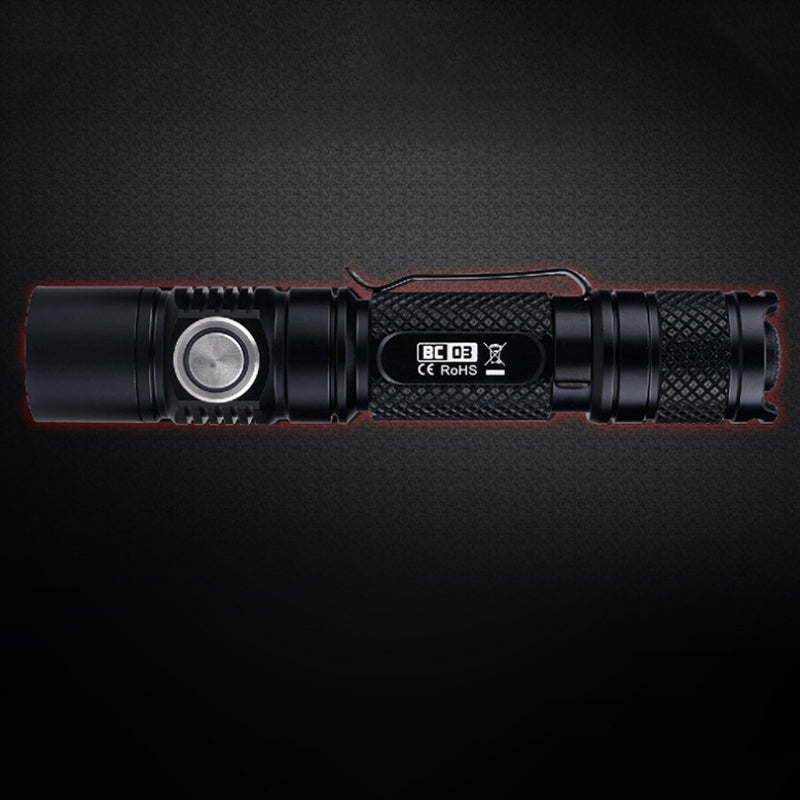 BORUIT BC03 XPL2 1180LM USB Rechargeable LED Tactical Flashlight IPX8 Waterproof Work Lamp