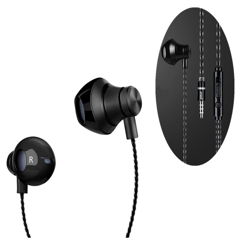 HOCO M18 Noise Cancelling Heavy Bass Wired 3.5mm In-ear Earphone Earbuds with Mic for Xiaomi iPhone