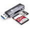 Biaze A21 2-in-1 Card Reader with TF + SD Card Slots for Camera Driving Recorder Security Monitoring TF / SD Memory Card