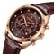 WISHDOIT WSD-006 Fashion Men Quartz Watch Luxury Leather Strap Waterproof Wrist Watch