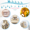 LED Christmas Wooden House Tree Night Light Decoration Hanging Ornament Holiday Cabin Gift