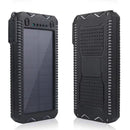 IPRee 4 In 1 12000mAh Portable Solar Charger Panel Emergency Flashlight USB Power Bank