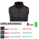 USB Intelligent Heating Sleeveless Jacket Vest Eiderdown Filling Zipper Winter