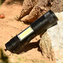 XANES 3504 XPE-Q5+COB 600Lumens Mini LED Flashlight Emergency Inspection Worklight AA/14500