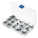 Suleve MXSN4 170Pcs 304 Stainless Steel Lock Nut Assortment M3/4/5/6/8/10/12 Nylon Insert Locknut