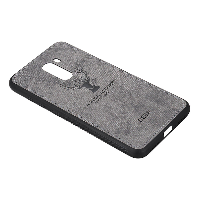 Bakeey Deer Pattern Shockproof Cloth + Soft TPU Back Cover Protective Case for Xiaomi Pocophone F1