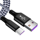 Bakeey 5A Type C Nylon Braided Fasting Charging Data Cable For Xiaomi Mi8 Mi9 HUAWEI P20 P30 S9 Note S10 S10+