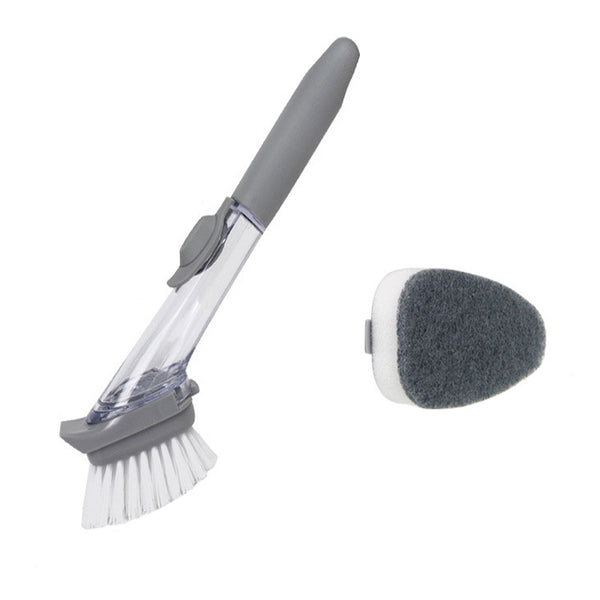 Automatic Refill Detergent Cleaning Brush Kitchen Sponge Cleaning Scrubber Kitchen Clean Tools
