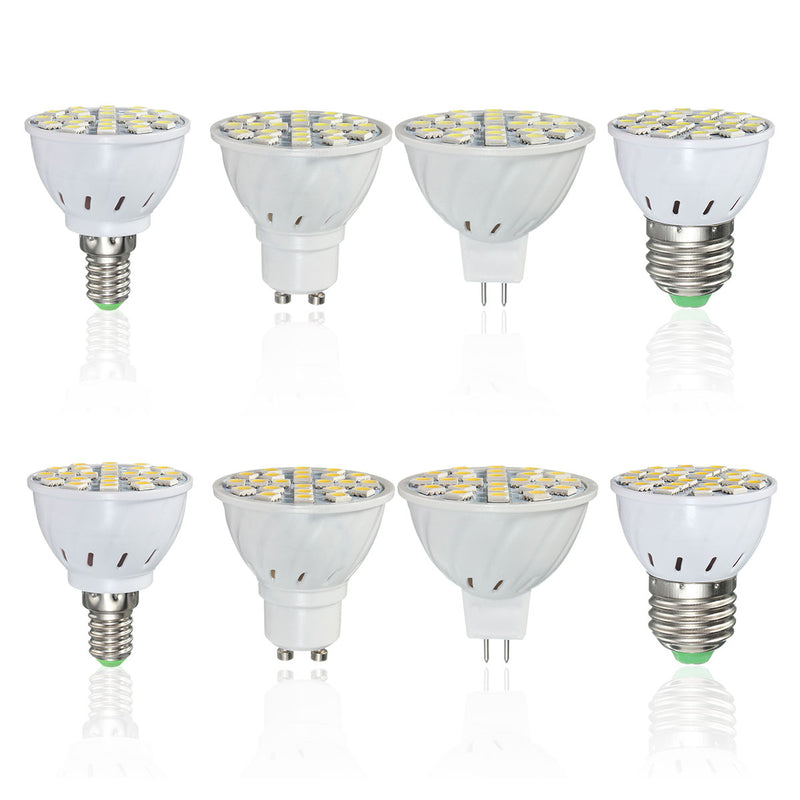 E27 E14 GU10 MR16 3.5W 24 SMD 5050 LED Pure White Warm White Spotlightt Bulb AC110V AC220V