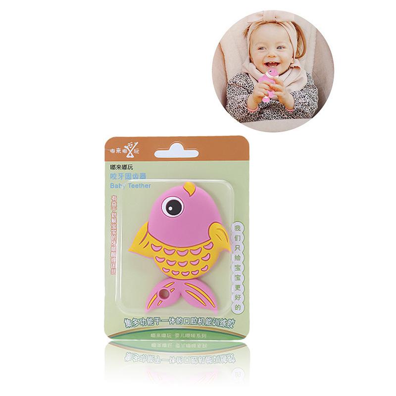 Fish Shape Baby Teethers Silica Gel Molar Baton