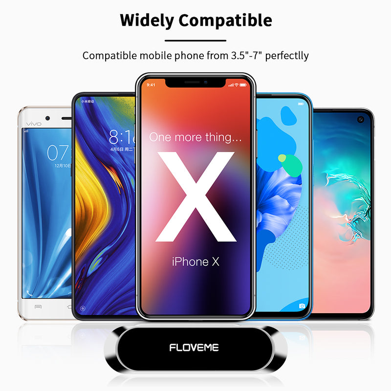 Floveme Mini Strong Magnetic Dashboard Car Phone Holder Car Mount For 3.5-7.0 Inch Smart Phone iPhone 11 Pro Max