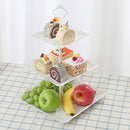 3 Tier Cake Stand Afternoon Tea Wedding Plates Party Embossed Display Tableware Cake Decorations