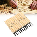 12Pcs Wood Carving Hand Chisel Tool Set Wood Working Professional Gouges + Case