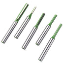 Drillpro 5pcs 6mm Straight Shank Router Bit 3-6mm Cutting Diameter Woodworking Milling Cutter