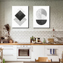 Miico Hand Painted Combination Decorative Paintings Geometric Patterns Wall Art For Home Decoration