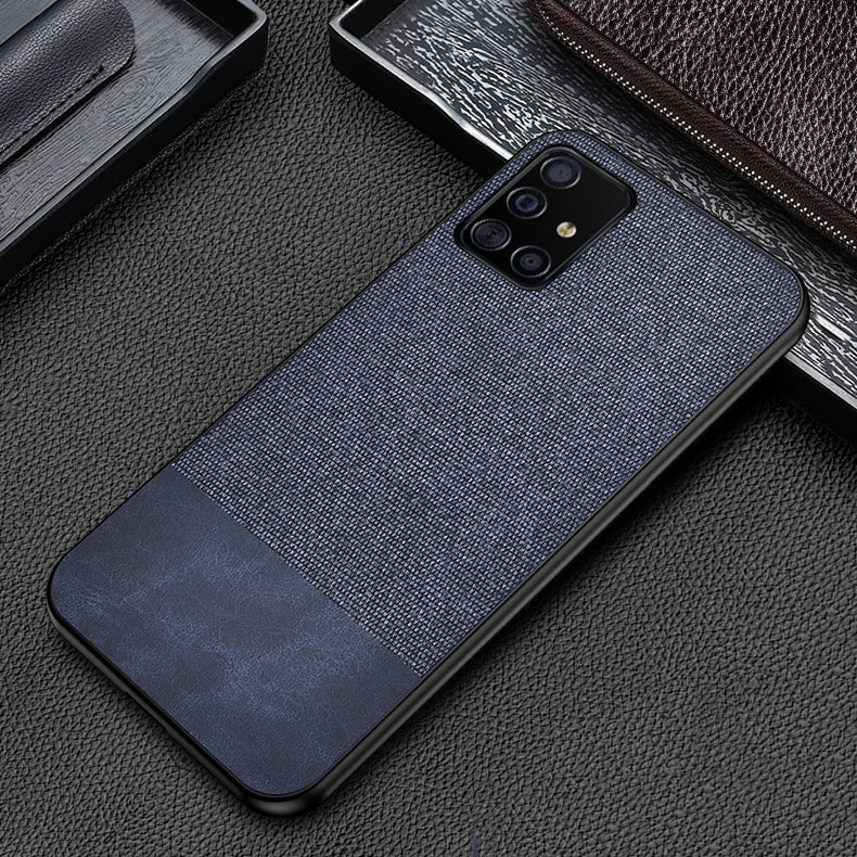Bakeey Anti-fingerprint Cotton Cloth PU Leather Protective Case for Samsung Galaxy A51 2019