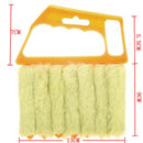 Microfibre Window Shutters Cleaning Brush Vents Clean Air Conditioning Cleaner with 7 Slat Handheld