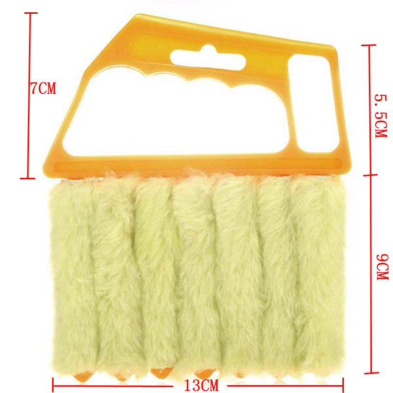 Microfibre Window Shutters Cleaning Brush Vents Clean Air Conditioning Cleaner with 7 Slat Handheld