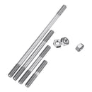 80Pcs M6 304 Stainless Steel Stud Bolt Set Threaded Stud Double Head Screw Rod with Nut Assortment Kit