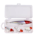 ZANLURE 4PCS Fishing Lure Set Rotating Tail Popper Topwater Swim Crankbait Artificial Hard Bait