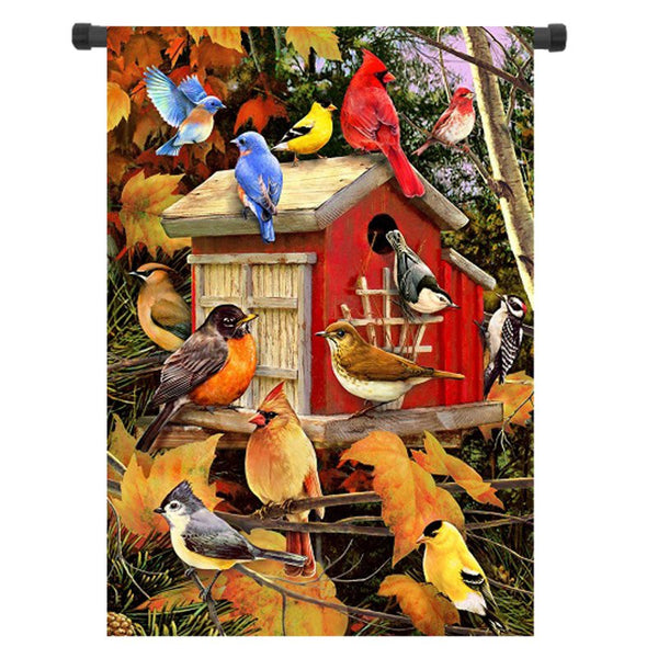 28x40 12.5x18 Inch Birdhouse Welcome Fall House Garden Flag Yard Banner Decorations