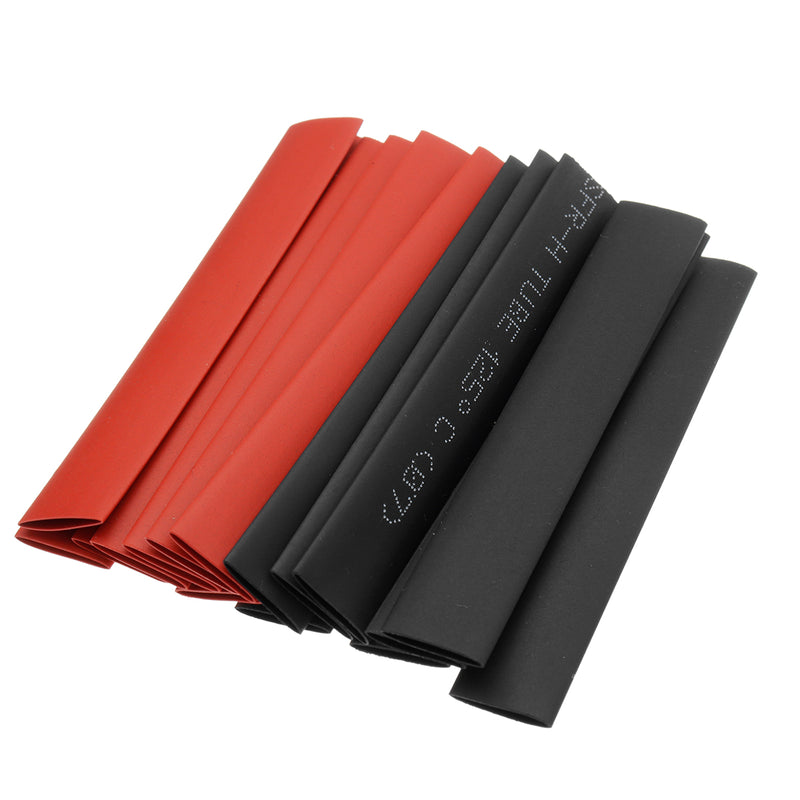 127Pcs Black&Red Weatherproof Heat Shrink Tube Sleeving Tubing Tube Assortment Kit