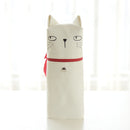 Kawaii Emoticon Printing Cute Cat Pencil Box Big Capacity Pencil Case