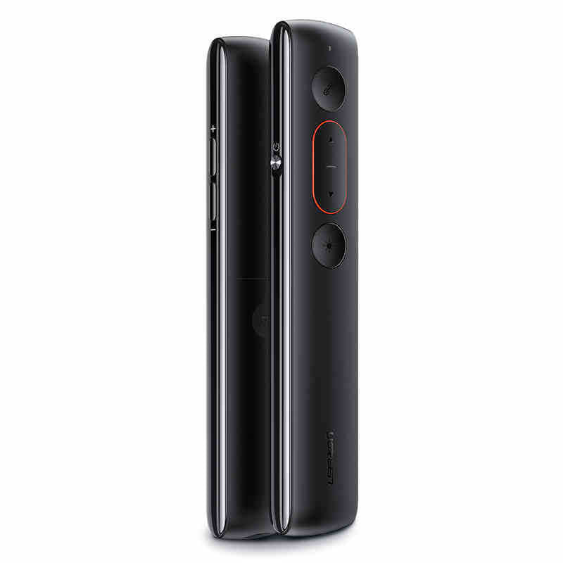 Ugreen LP180 Wireless Presenter Red Laser Flip Pen PPT Laser Page Pen Clicker 100m USB Remote Control with Volume Adjustment Support One-click Hyperlink