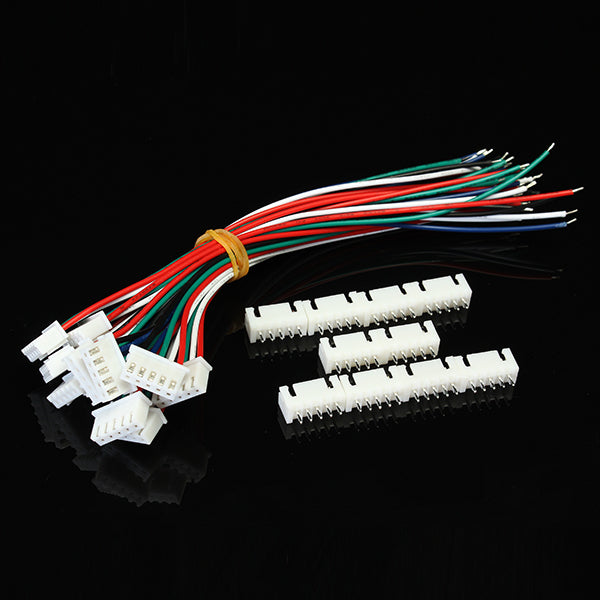 10pcs XH Pitch 2.54mm Single Head 5Pin Wire To Board Connector 15cm 24AWG With Socket