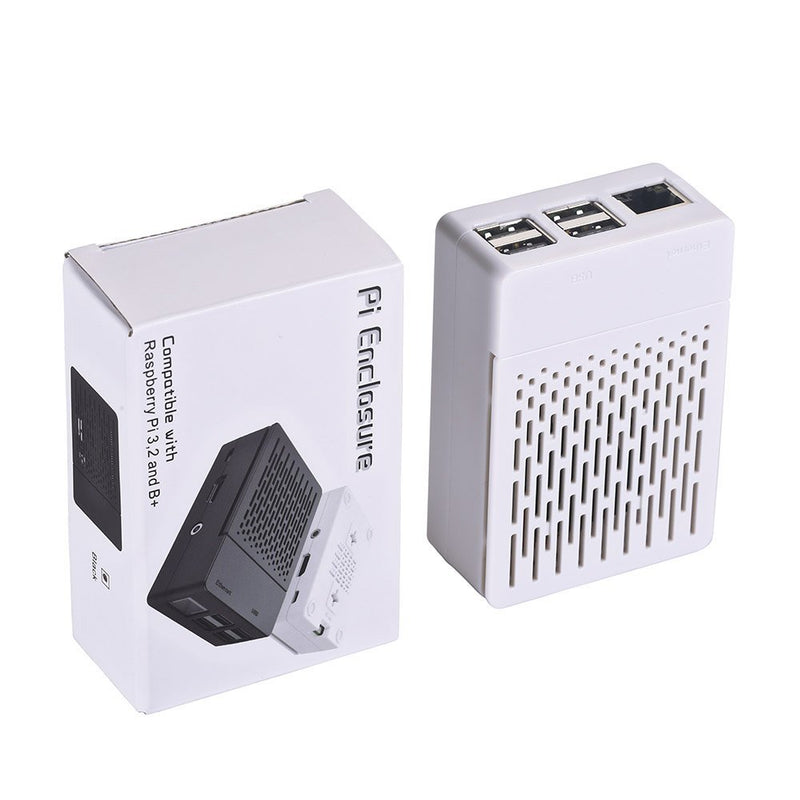 Black/White Assembled Exclouse Case + Quiet Cooling Fan + Heatsink Support GPIO or Camera