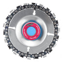 4 Inch Grinder Chain Disc with 2pcs Chain 5/8 Inch Arbor 22 Tooth Wood Carving Disc for 100/115 Angle Grinder