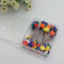 50Pcs Sewing Accessories Patchwork Pins Flower Sewing Pin Fixed Color Positioning Needle With Box