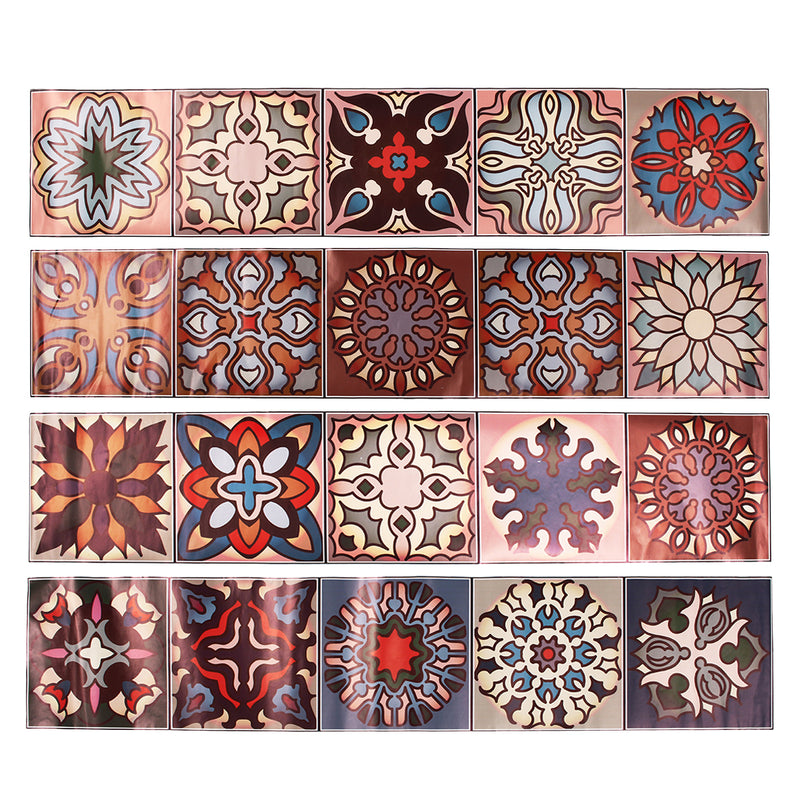 Moroccan Style Geometric Symmetry Self Adhesive Wall Sticker Kitchen Home Walls Decor