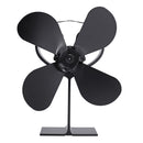 4 Blades Heat Powered Stove Fan For Ultra Quiet Log Wood Burner Fireplace Home Eco Fan