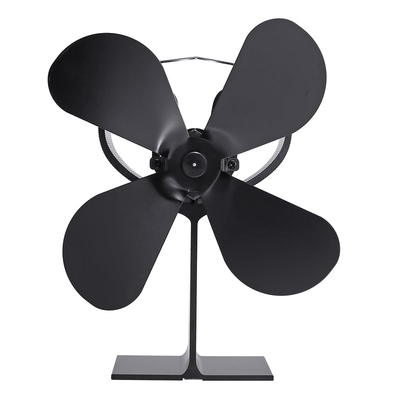 4 Blades Heat Powered Stove Fan For Ultra Quiet Log Wood Burner Fireplace Home Eco Fan