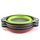 IPRee 2Pcs/Set Silicone Folding Drain Baskets Retractable Colander Camping Picnic Storage Gadgets