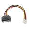 20cm Small 4Pin Female to 15Pin Male SATA Power Cable