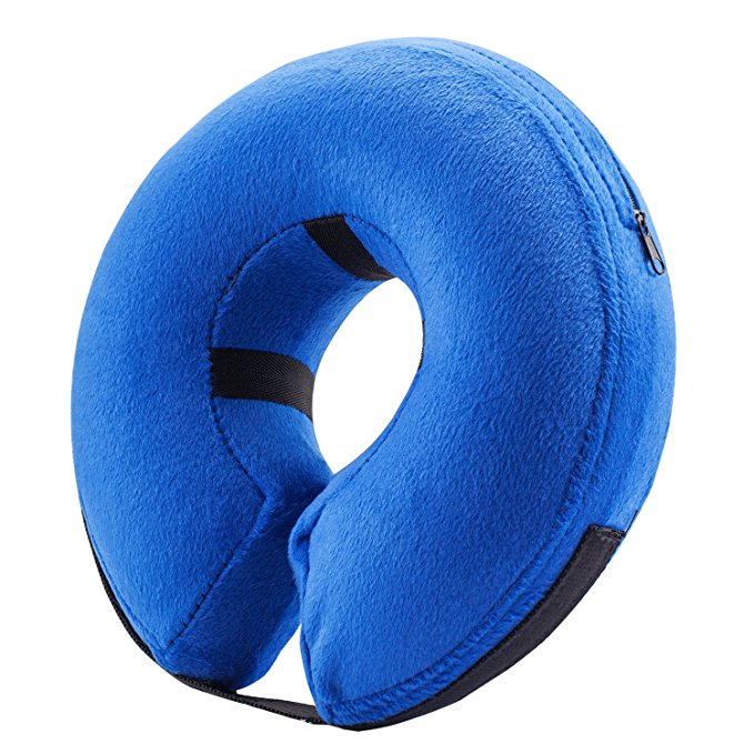 Inflatable Protective Collar Dog and Cats Head Cone Soft Recovery Collar for Injuries Rashes Pet