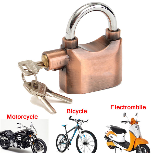 Siren Alarm Security Lock Anti Theft Padlock Lound Sound Aluminum Alloy