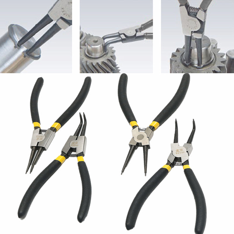 7inch Circlip Plier Retaining Clip Tool Internal External Straight Combination Jewelry Wire Work Small Pliers