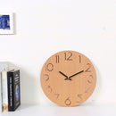 12" Creative Wall Clock European Wood Watch Modern Design Home Decor Silent