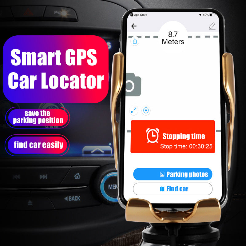 Smart Locator 10W Qi Wireless Charger Fast Charging Air Vent Infrared Induction Automatical Lock Car Mount Car Phone Holder For 4-6.5 Inch Smart Phone
