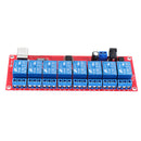8 Channel 12V HID Driverless USB Relay USB Control Switch Computer Control Switch PC Intelligent Control Relay Module