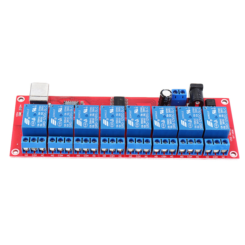 8 Channel 12V HID Driverless USB Relay USB Control Switch Computer Control Switch PC Intelligent Control Relay Module